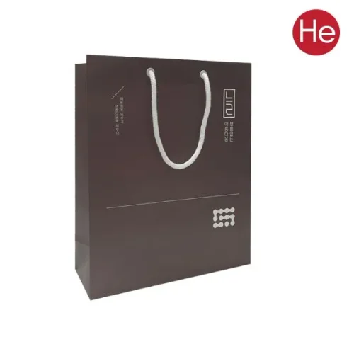 늘순수 무광 코팅 종이 쇼핑백 50장 브라운