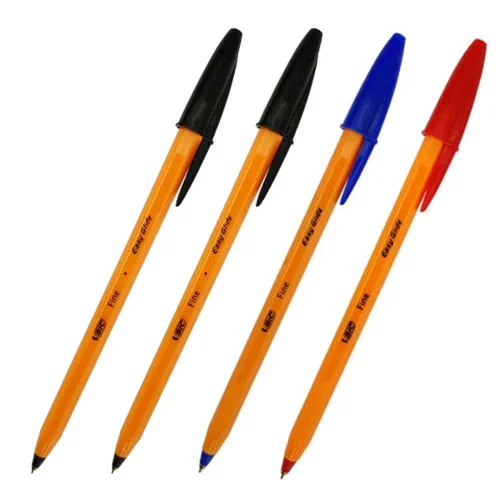 SBJ BIC 오렌지 유성볼펜 0.7mm 4개입