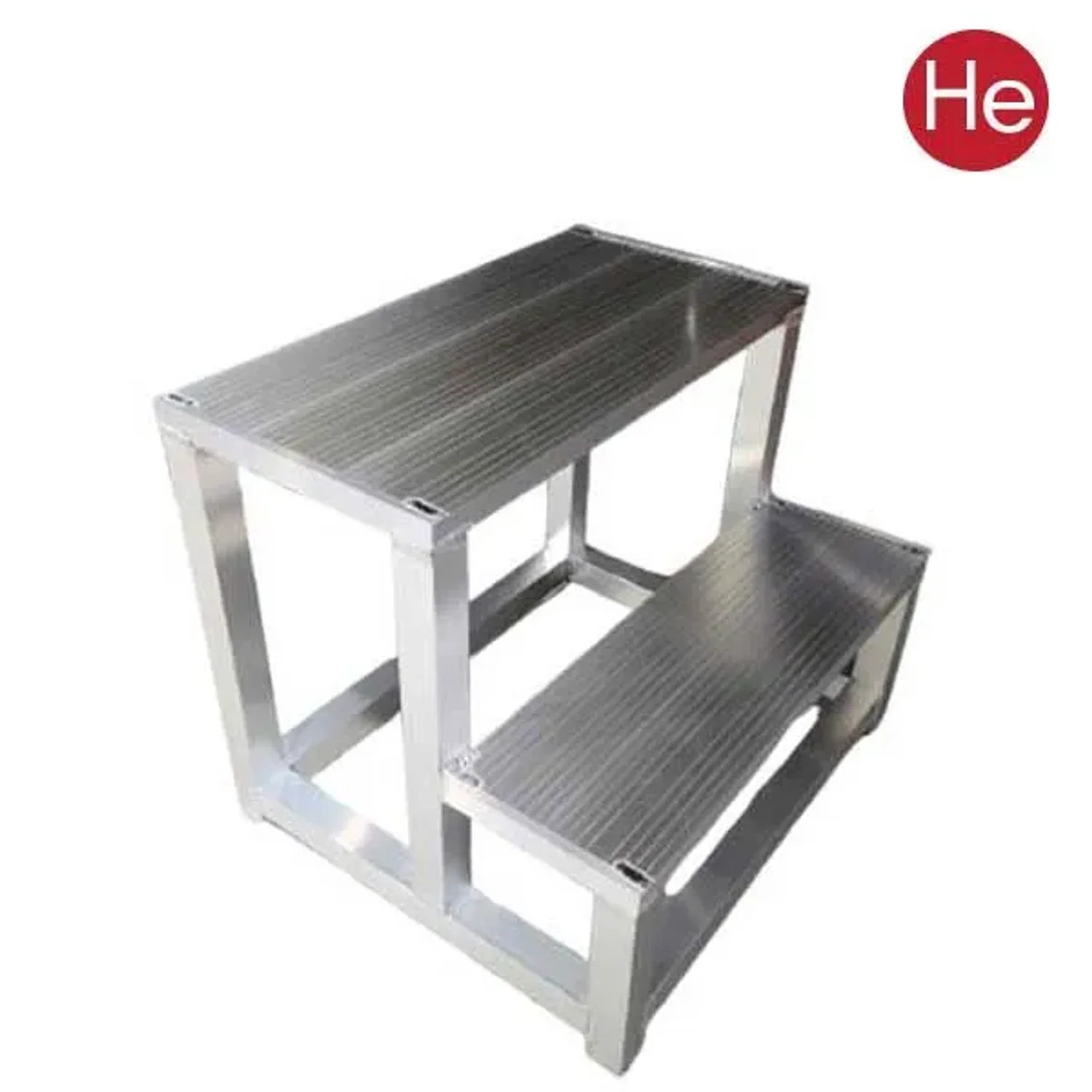 알루미늄 발판 1단 430x300x250 계단발판 작업용 디딤판 진찰보조 스텐발판 소방용계