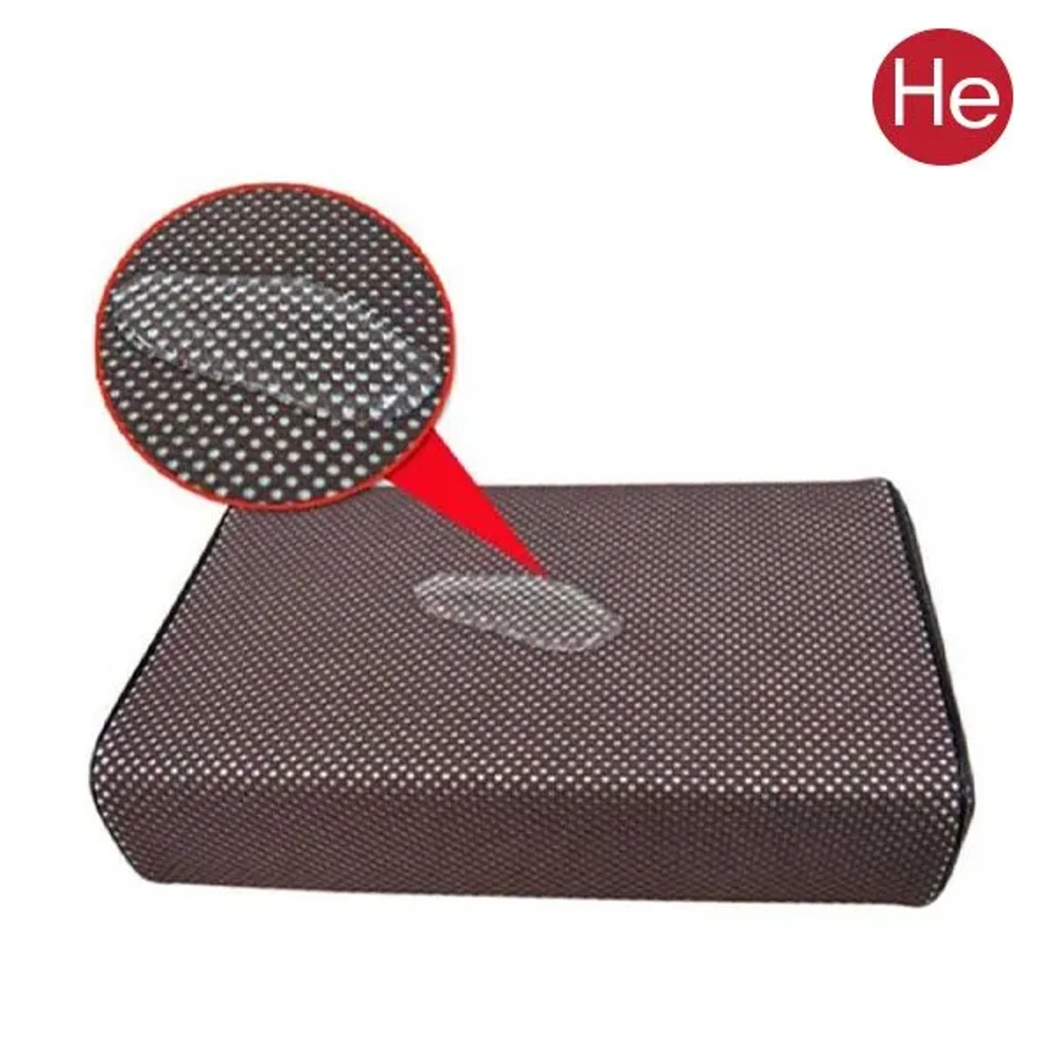 H 브라운 메쉬사각베개 병원 진료 치료 피부샵 미용 맛사지 물리치료 다용도베개