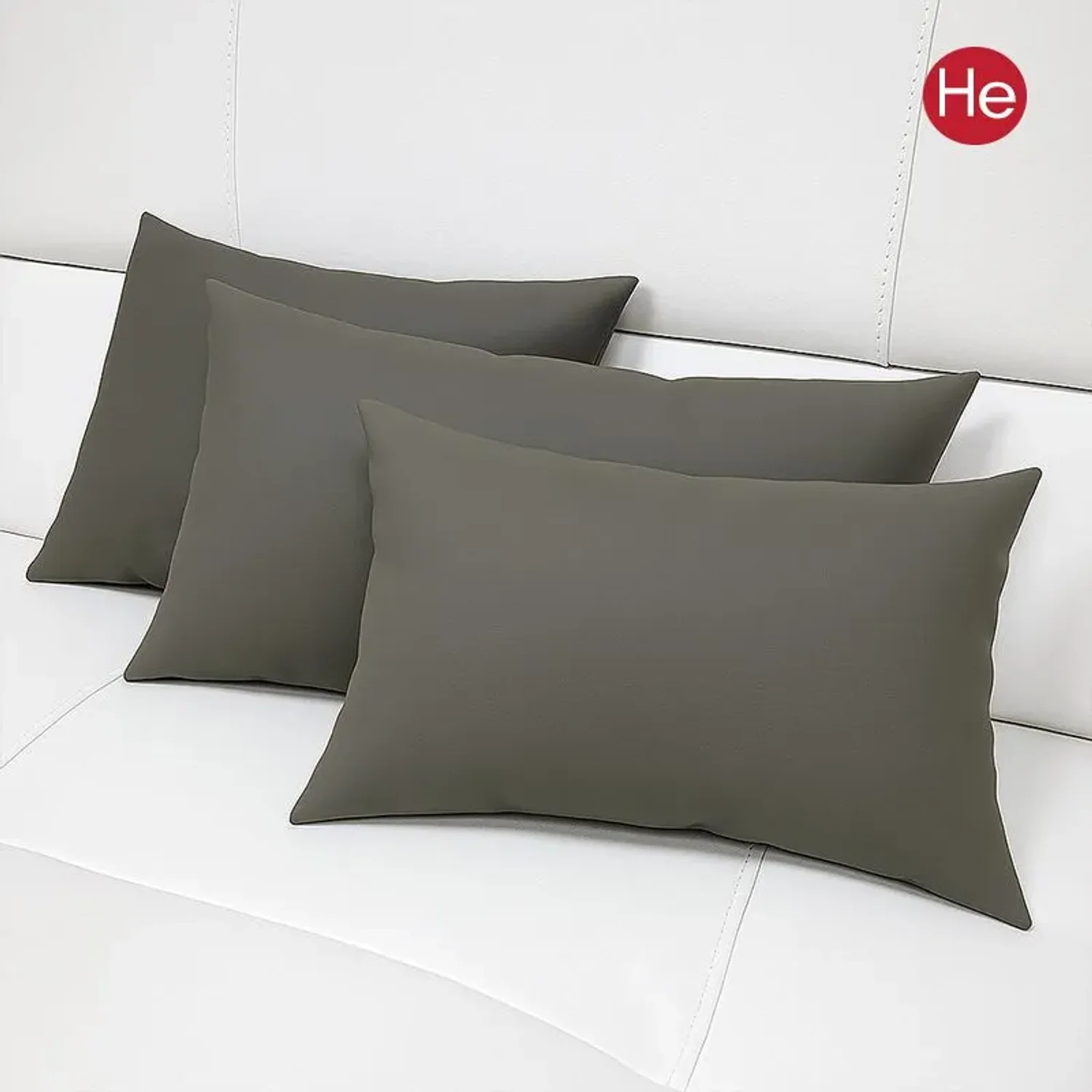 HE 국내생산 가죽 베개 딥그레이 소파쿠션 가죽쇼파쿠션 솜포함 통가죽베개 휴비스사용