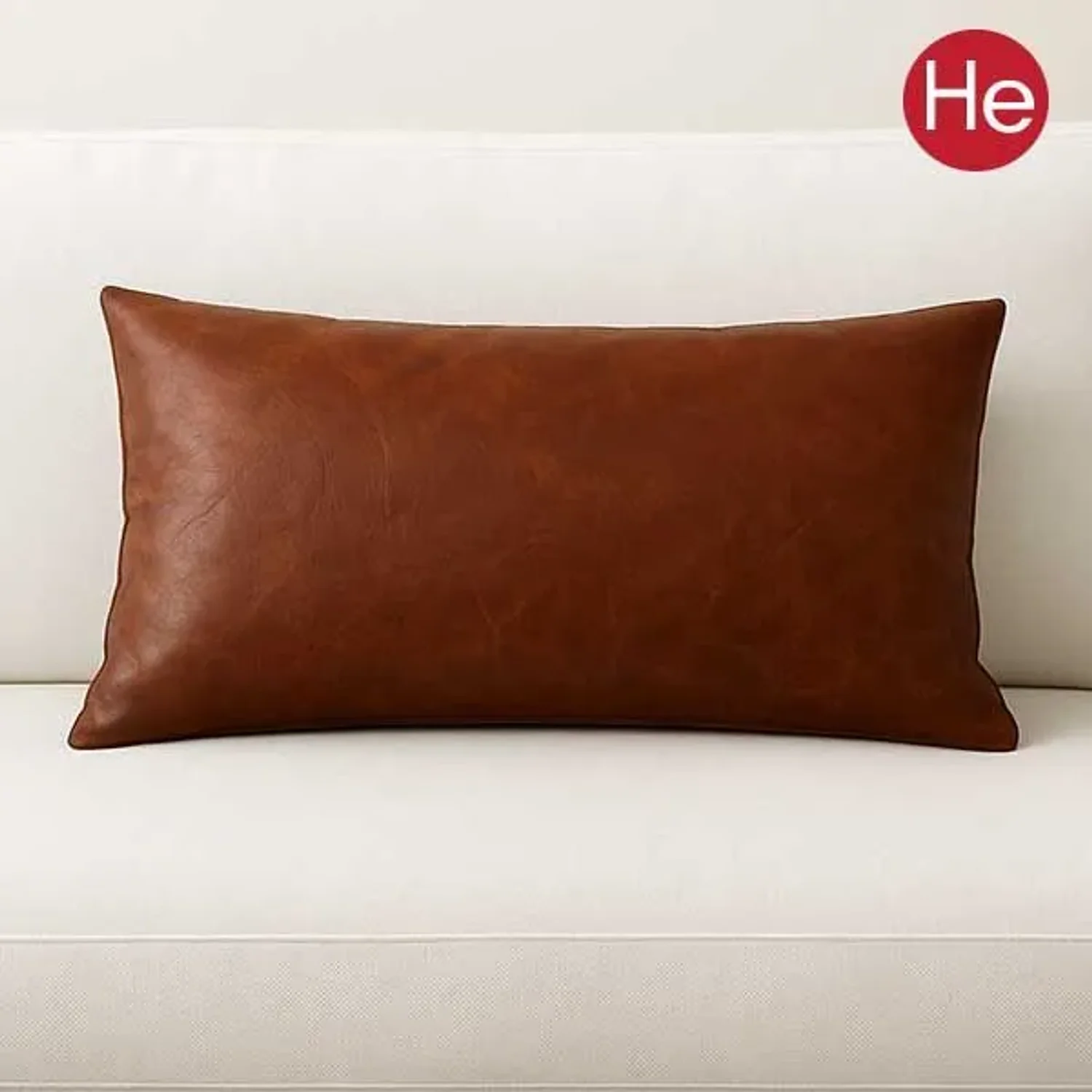 HE 북유럽 스타일 가죽쿠션베개 45x20 통가죽베개 허리 긴목베개 긴가죽쿠션 긴목베개