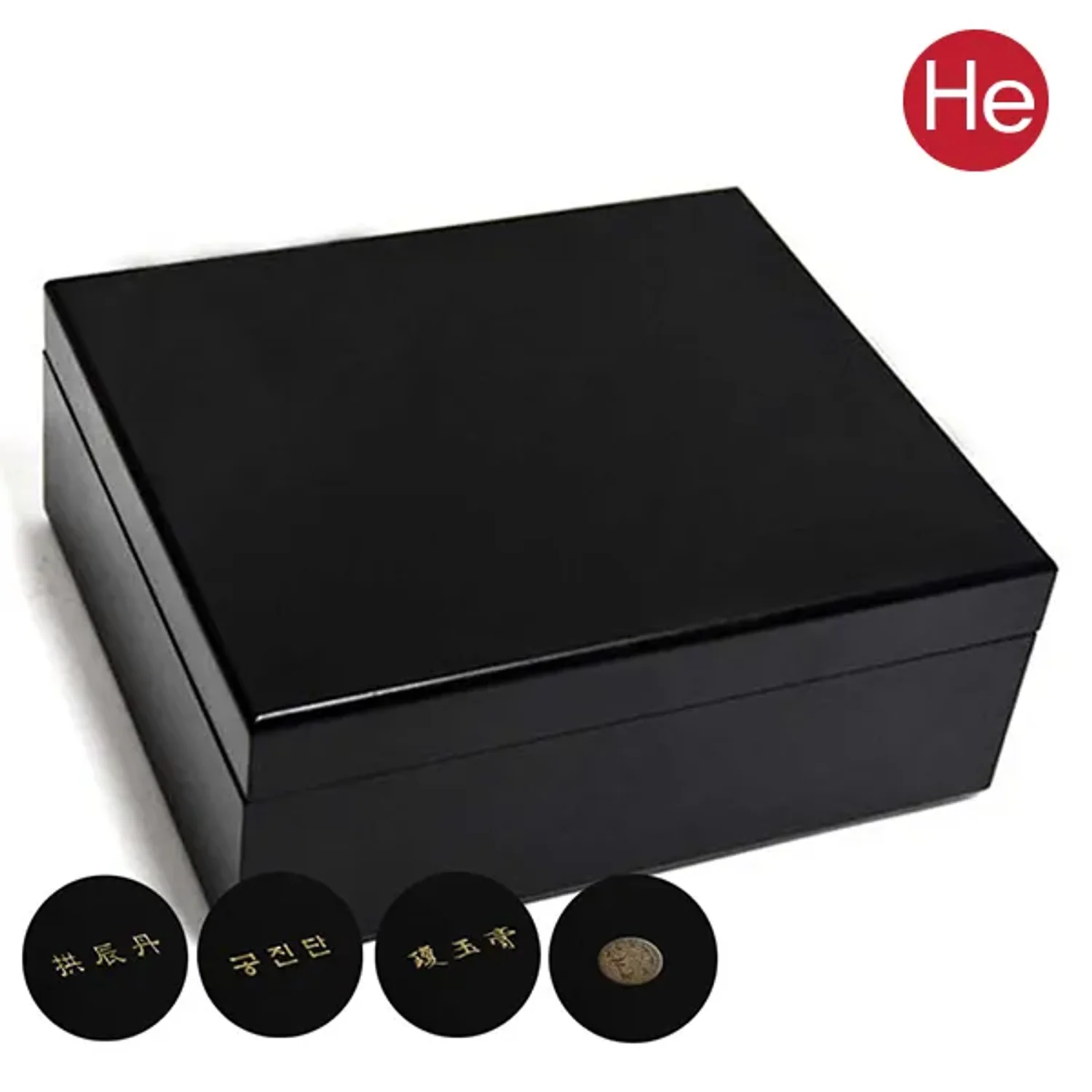 모던블랙우드상자 상호인쇄