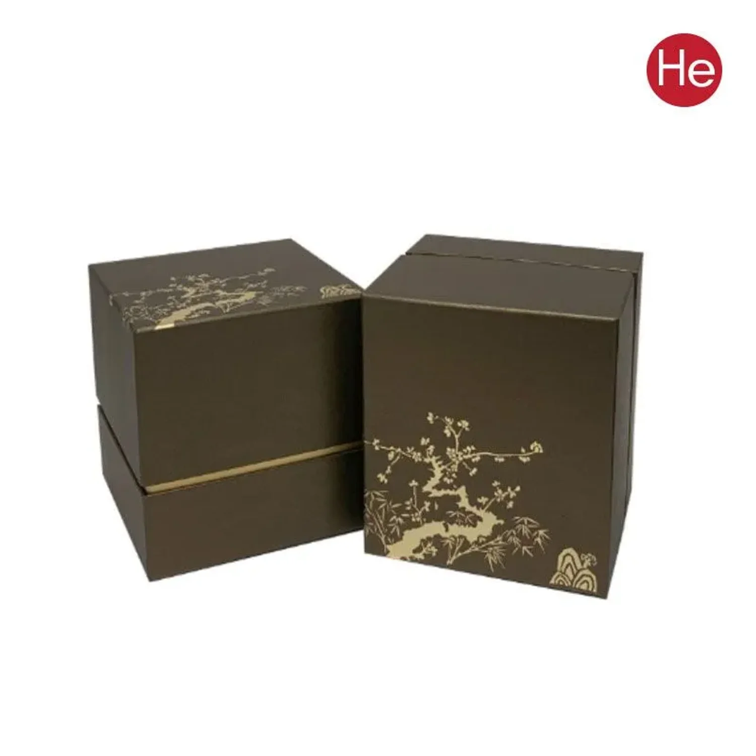 H 브라운 매화 금박경옥고 상자 꿀 단지 항아리 포장 케이스 박스