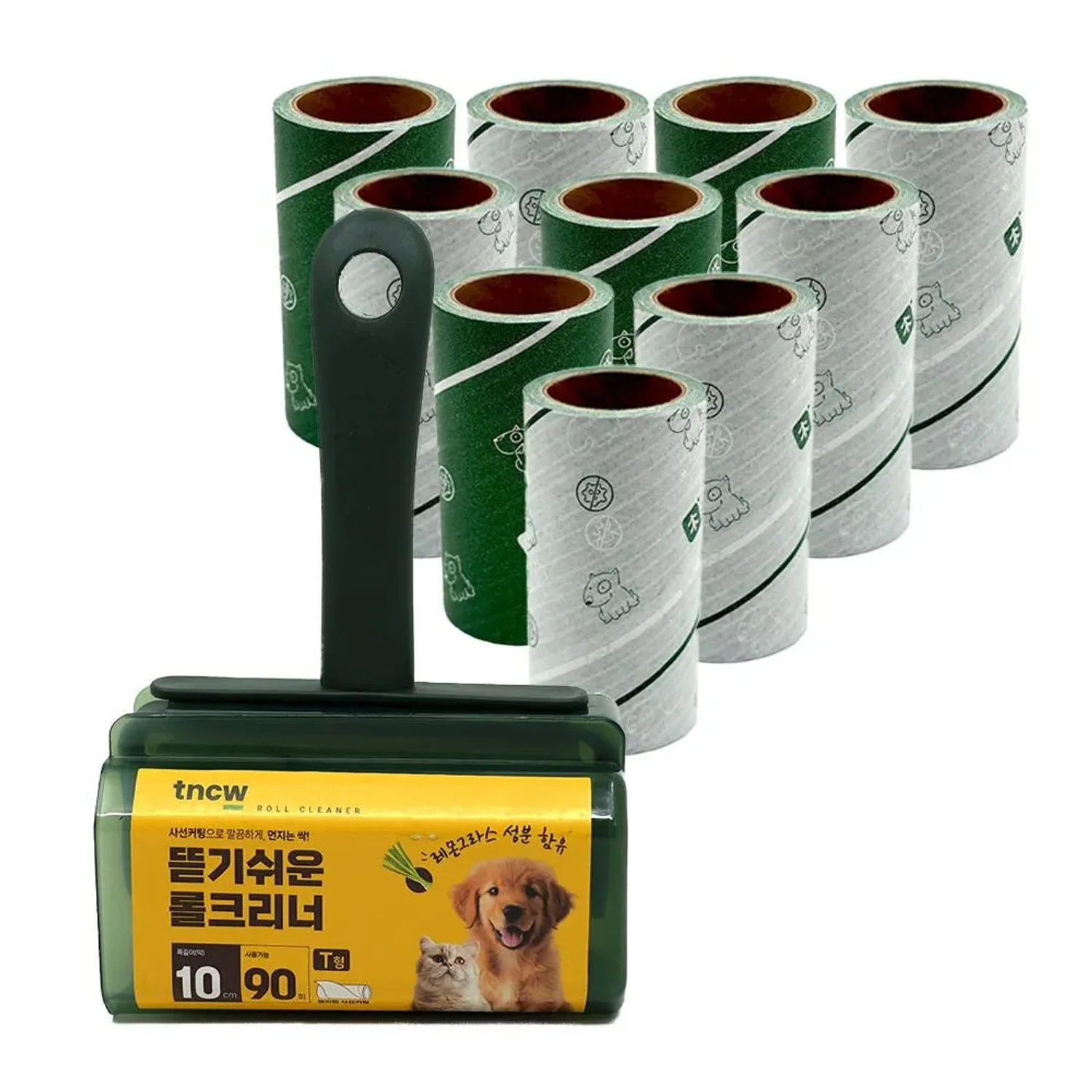 롤크리너 T형 10cm X 90매 레몬그라스향 롤테이프 먼지 돌돌이