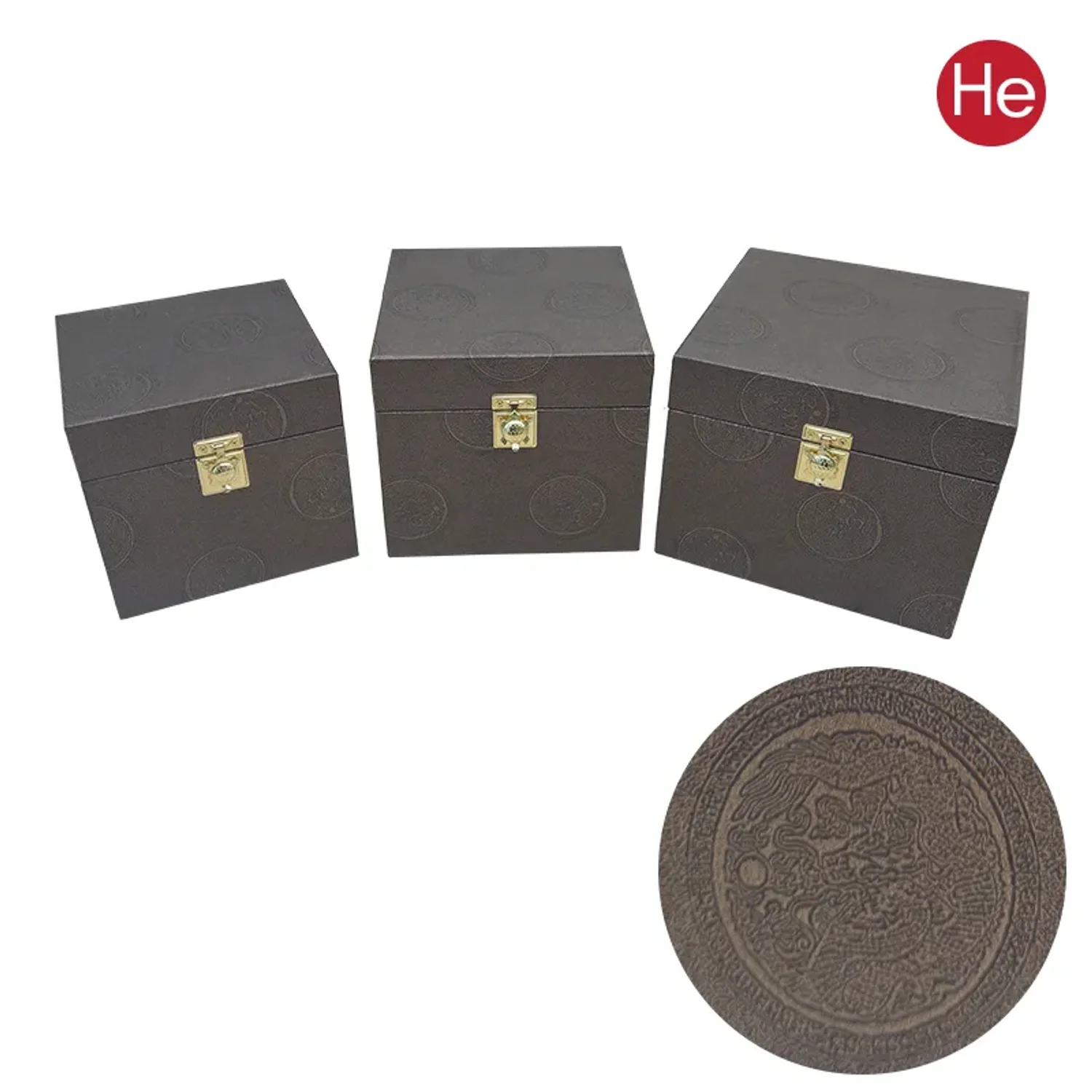 용문양 목함 경옥고 상자 원목 고가구 선물상자 명절선물용